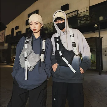 

Men Chest Bags Reflective Vest Multi-function Reflective Function Cool Women Fashion Cross-body Shoulder Chest Rig Bag