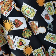 Покерное лицо Прекрасная ткань Глянцевая Пижама Ткань вечернее платье Сатин креп сатин Мягкий DIY шитье ремесло материал