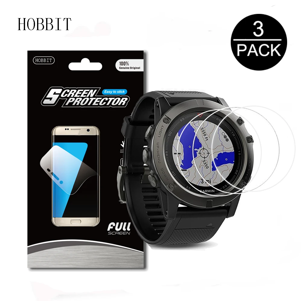 3 упаковки для Garmin Fenix 5X полный охват Мягкий ТПУ протектор экрана Анти-отпечатков пальцев покрытый полный экран Смарт-часы, пленка