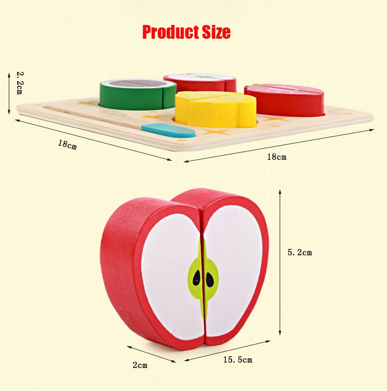 Монтессори игрушка образование детей раннего обучения деревянные игрушки 3d кухня срез фрукты и овощи доска Дети рождественские игрушки