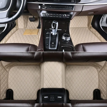 

custom car floor mats for hyundai i40 santa fe tucson getz solaris creta elantra sonata kona ix25 leather all models car mats