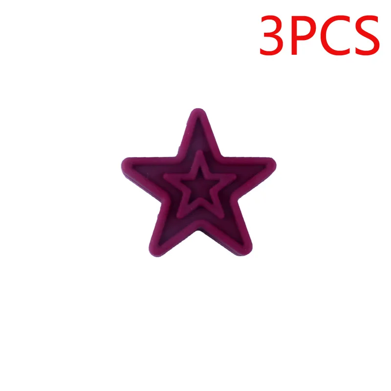 XCQGH 3 шт. детский пентаграмма звезда силиконовый Прорезыватель для зубов из бусин Детские моляры DIY ожерелье с свободные бусины, прорезыватель - Цвет: 6