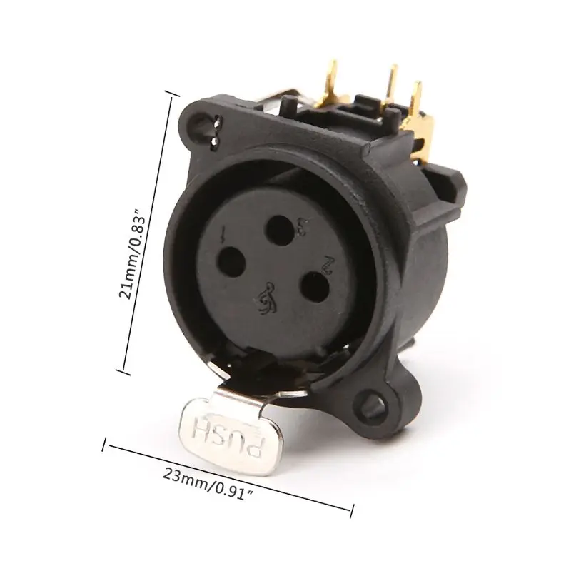 2pcs 3-Pole XLR Female Jack Panel Mount Chassis Socket Connector For Mic Guitar | Обустройство дома