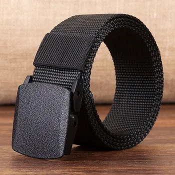 

2020 Men Women Automatic Fashion Nylon Belt Buckle Fans Canvas Belt Thicken Long Cloth Belts Knitted Waistband Ceintures Homme