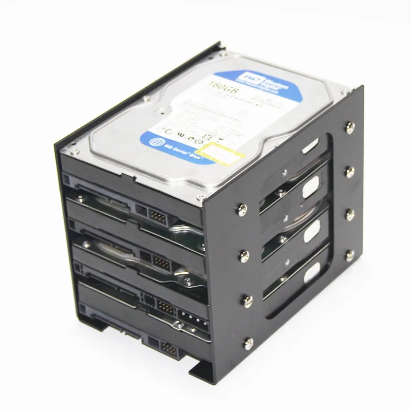 DIY hard disk expansion bracket HDD 3.5 NAS 4 disk External racks support  power supply mining transparent acrylic rack