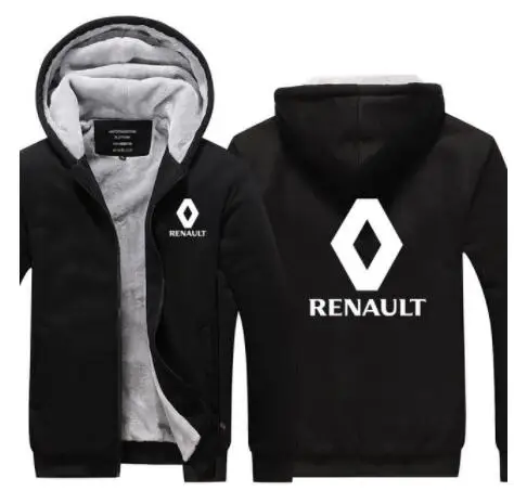 Новое поступление, зимняя толстовка на молнии для Renault, топы для мужчин, теплое уплотненное пальто, толстовки, куртки, 5 цветов