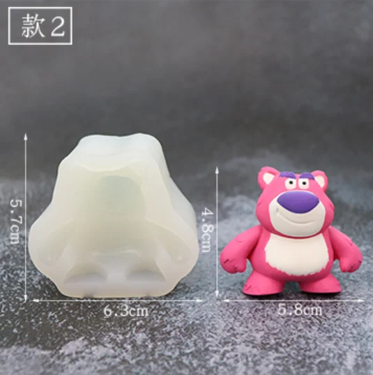 2020 Новое поступление 3D Клубника Медведь Пантера форма силиконовая DIY