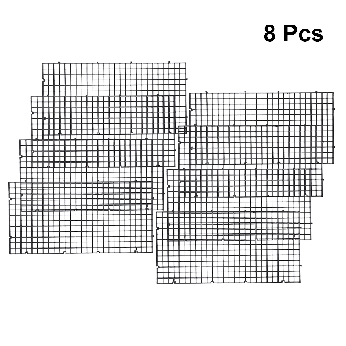 Divisor de aislamiento de tanque de peces de plástico, placa de rejilla de filtro, placa de patición, red para acuario soporte, divisor, tablero de separación (negro), 8 Uds.