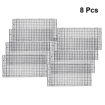 

8pcs Plastic Fish Tank Isolation Divider Filter Grid Plate Patition Board Aquarium Net Divider Holder Segregation Board (Black)