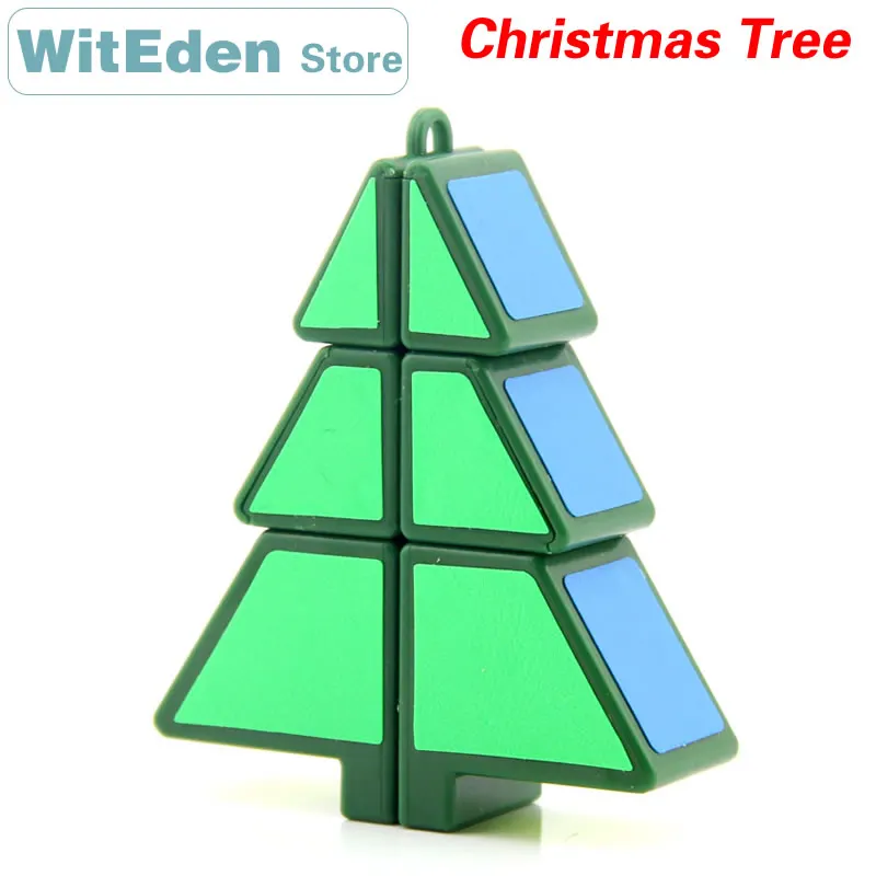 

JSYouPin Christmas Tree Gift 1x2x3 Magic Cube Speed Twisty Puzzle Brain Teasers Intelligence Educational Toys For Children