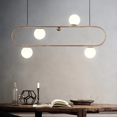 

Modern Style Living Room Bedroom Minimalist Restaurant Pendant Light Nordic Clothing Decoration Glass Ball Pendant Lamp Bed deco