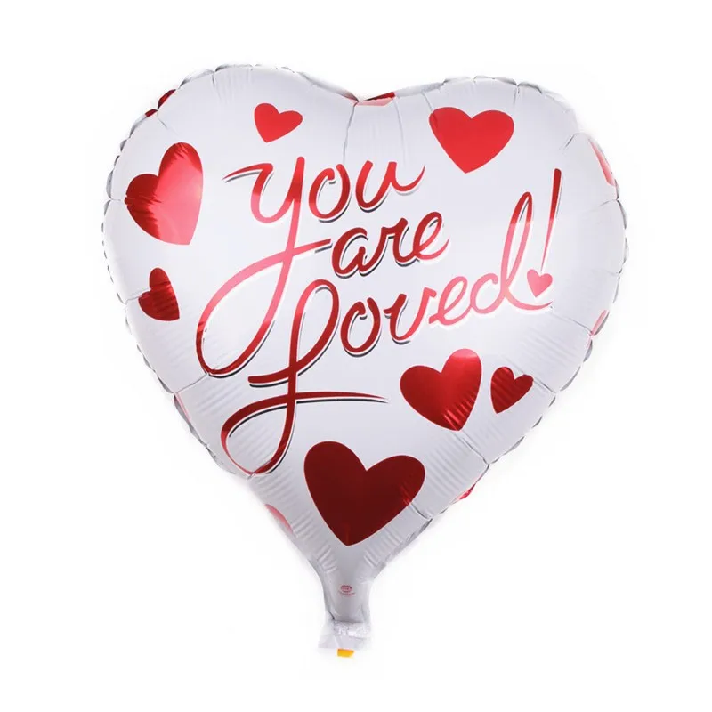 Красные фольгированные шары в форме сердца, 18 дюймов, с надписью «I Love You», для рождества, свадьбы, Дня Святого Валентина, гелиевые воздушные шары, вечерние украшения для дня рождения