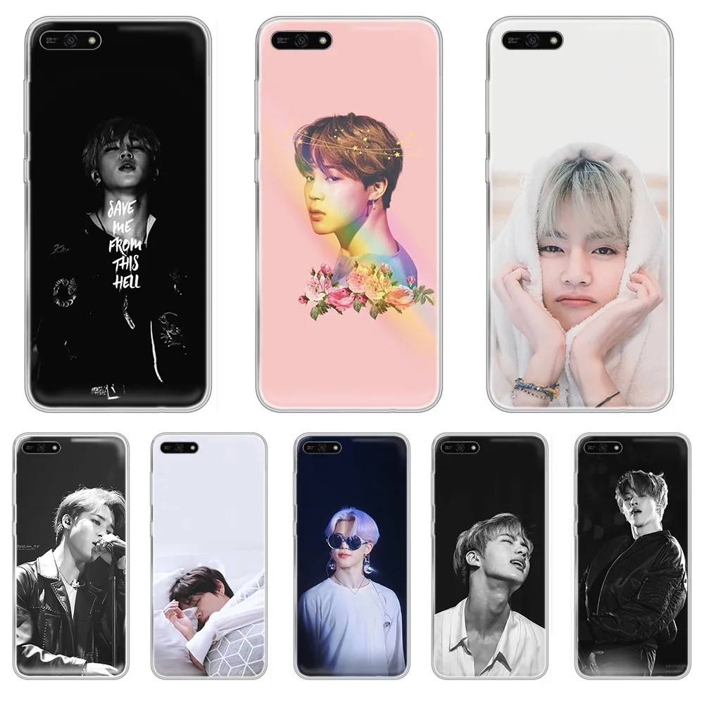 Корейский Kpop JiMin Bangtan Boys trend shell Прозрачный чехол для телефона HUAWEI honor mate 7A 8S 8X 9 9X 10 20