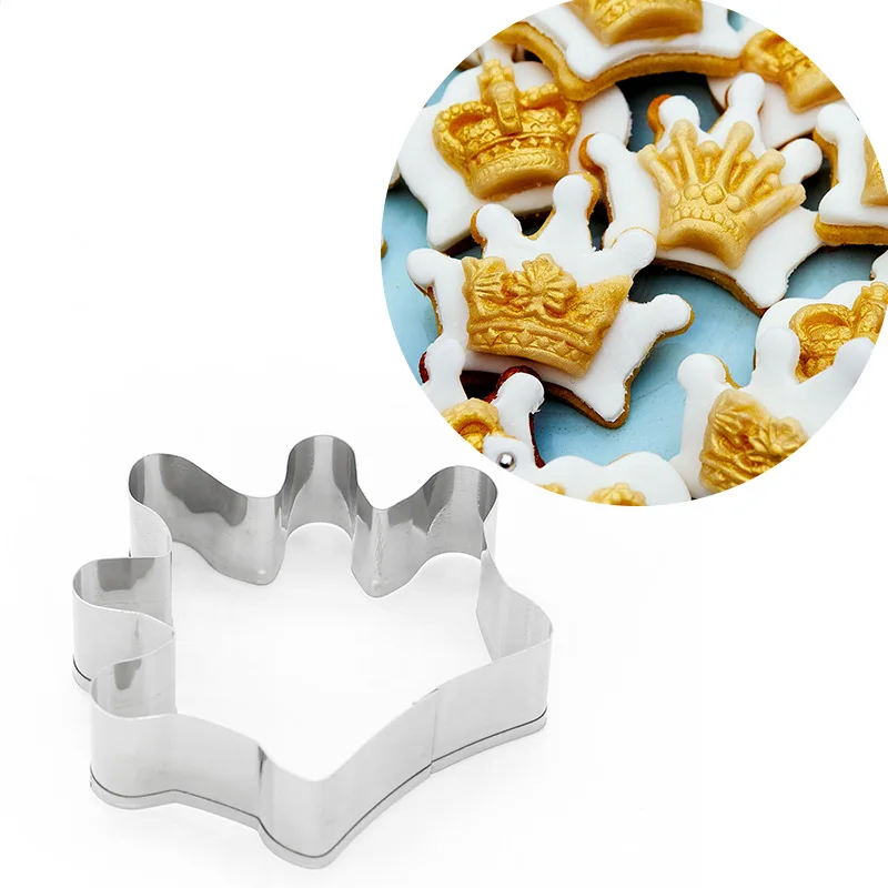 3 Princess Crown King Queen Party Cookie Cutter Cake Biscuit Baking Tool Mold WN