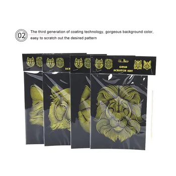 

Kleine en Grote Twee-in-een Magic Color Scratch Art Paper Coloring Kaarten Schrapen Tekening speelgoed voor Kinderen kids GYH