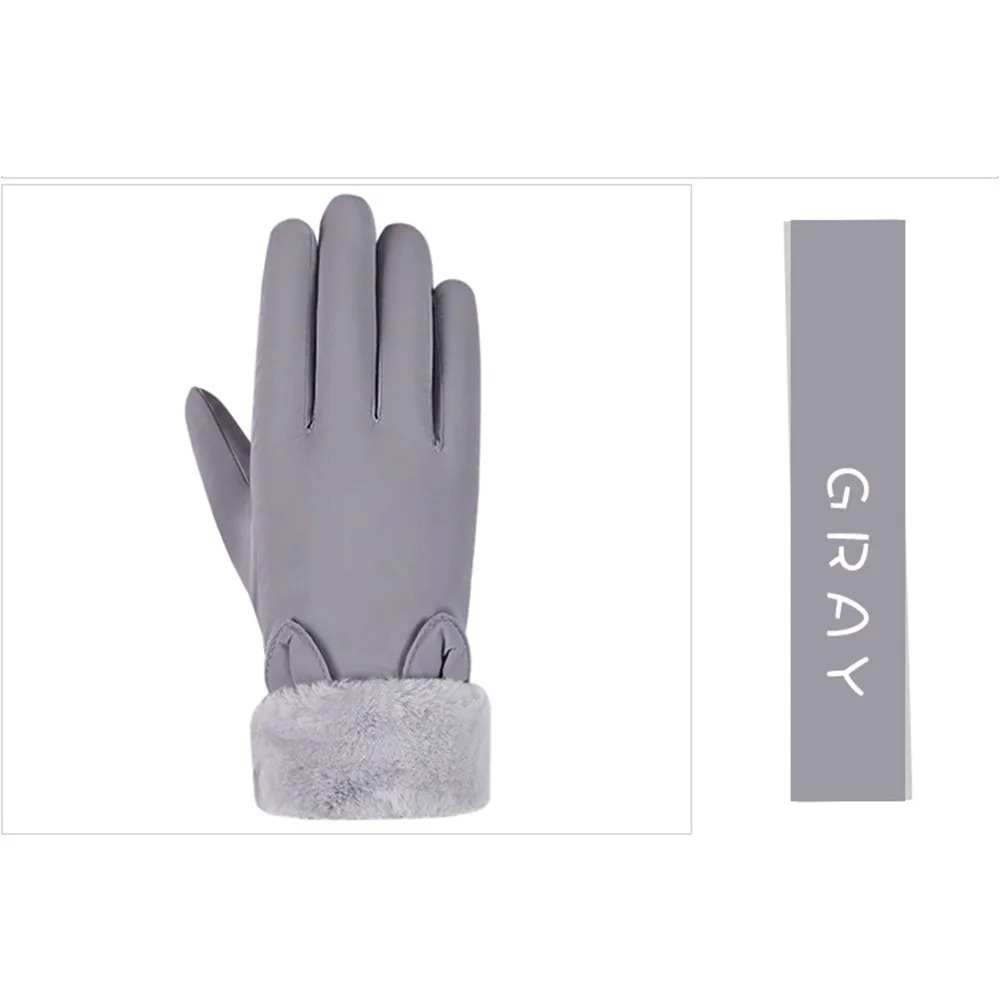 Элегантные женские перчатки с сенсорным экраном, водонепроницаемые перчатки, теплые мягкие перчатки для занятий спортом на открытом воздухе, женские перчатки для экрана