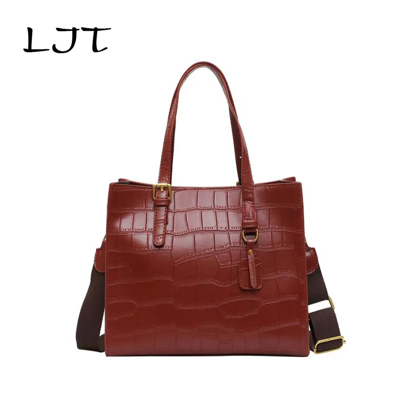 LJT винтажная сумка ведро аллигатора женские кошельки и сумочки модные сумки тоут