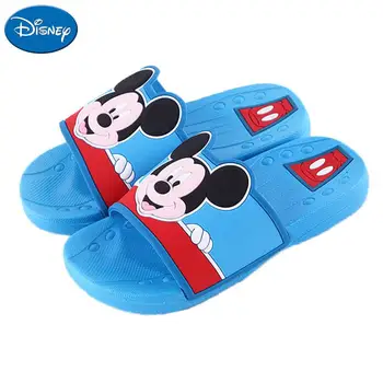 

Original Disney Children's Slippers Boys Girls Minnie Mickey Mouse Home Kindergarten Bathroom Anti-slip Baby Sandals Slippers