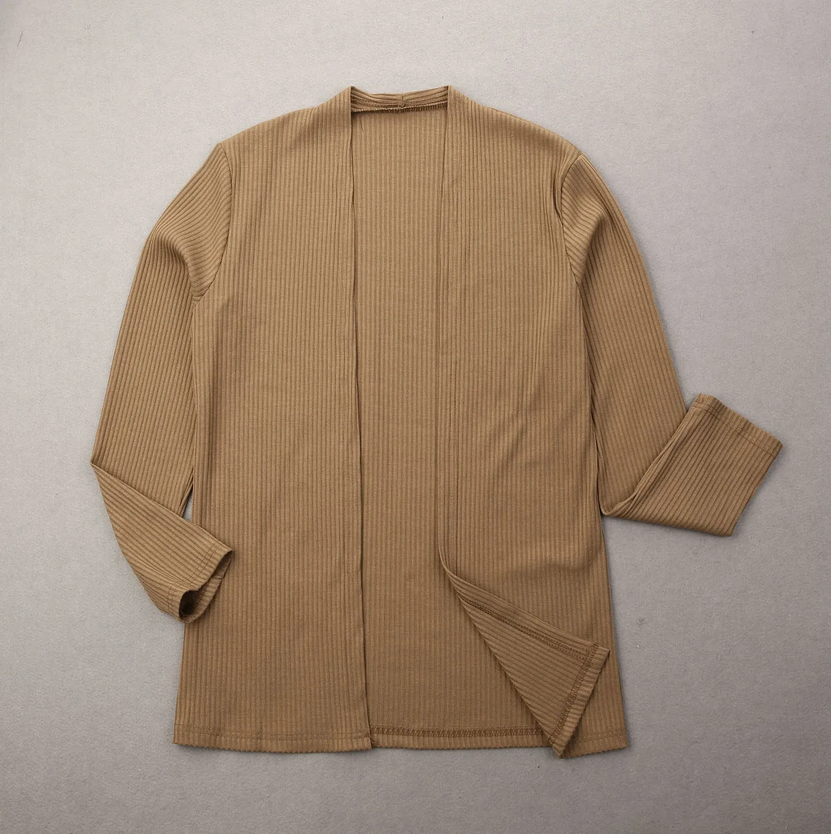 Осень стильный мужской вязаный кардиган однотонный приталенный плиссированный Повседневный свитер с длинным рукавом пальто высшего размера плюс верхняя одежда куртка