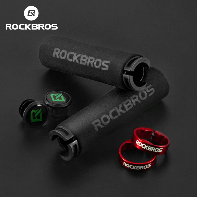 RockBros MTB Mountain Bike Grips Cycling Bicycle Soft Handlebar Grips BLACK/BLAC RockBros MTB Mountain Bike Grips Cycling Bicycle Soft Handlebar Grips BLACK/BLAC