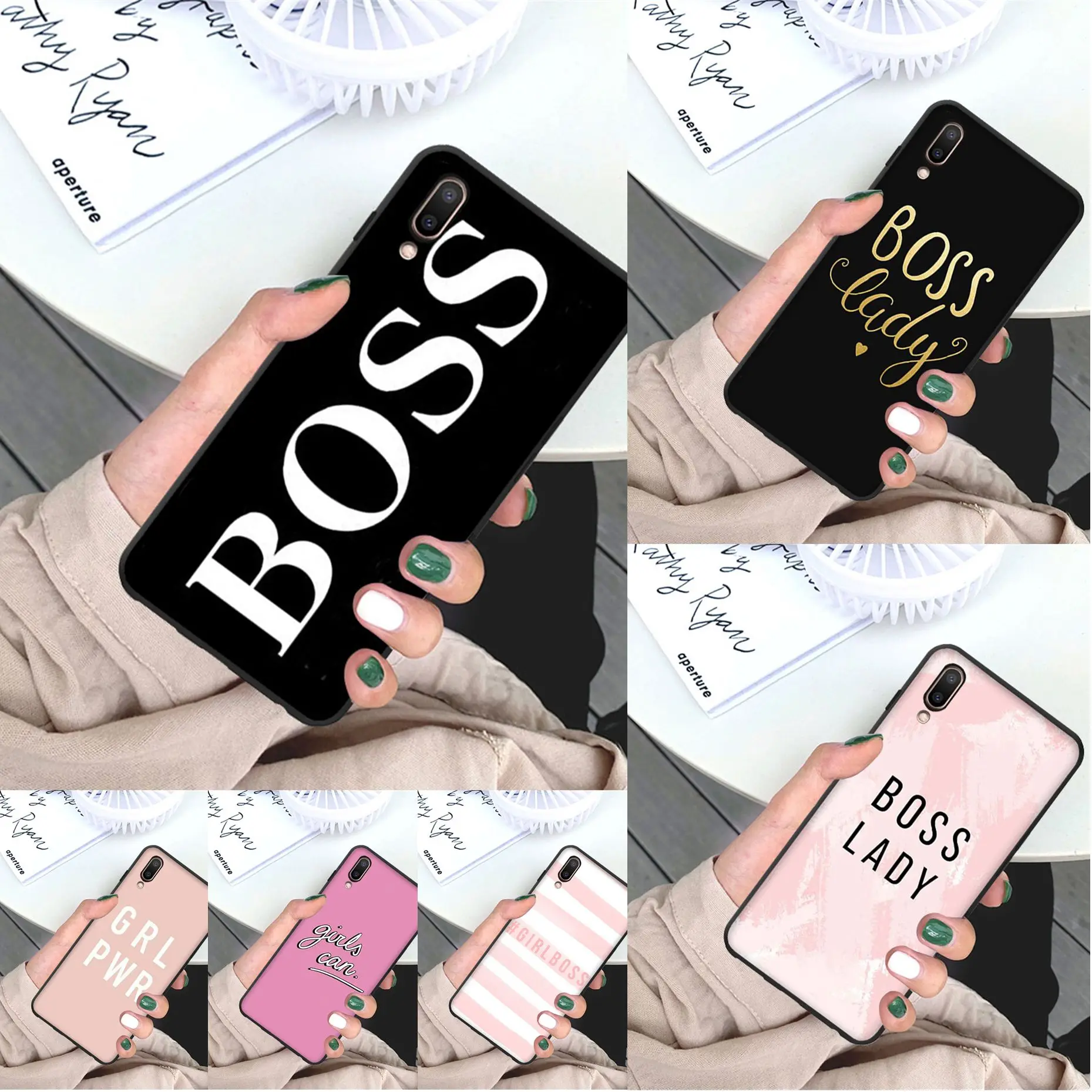 Boss lady Girl power Black TPU Soft Phone Cover for ViVo X 23 21 UD X9 X9S Plus Mobile Cases | Мобильные телефоны и