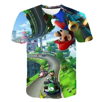 

2020 Latest Summer 3d Printing Cartoon Mario T -Shirt Children 'S Versatile Funny Style T -Shirt