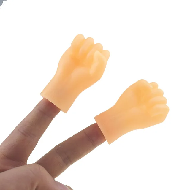 2pcs Cartoon Funny Finger Feet Hand To Do Suit Creative Finger Tip Toy Small Hand Model Halloween Gift Toy Finger Puppet 5