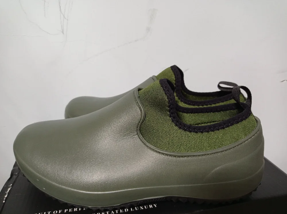 Women Waterproof Garden Shoes Men's Outdoor Work Rain Boot Short Rubber Rain Boots Men Bot Garden Fishing Boots Plus Size 35-49 (2)