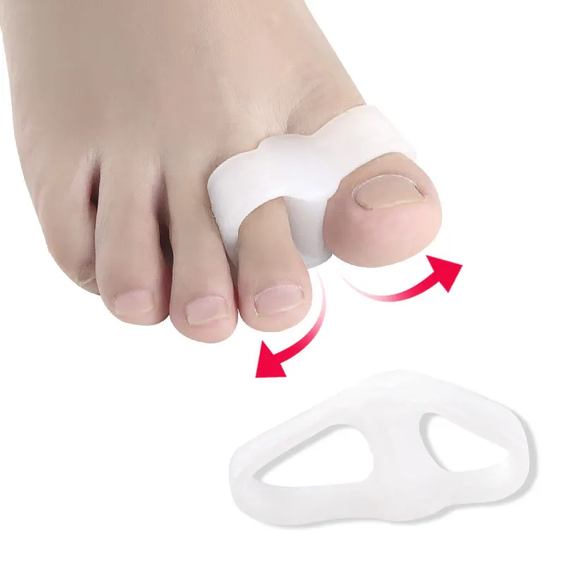 Separadores do Dedo do pé Tratamentos de Cuidados com os Pés para a Sobreposição dos Dedos Pares Loops Maca Joanete Corrector Toe Espaçadores Hálux Valgo 60 2 3 2 Loops Maca Joanete Corrector Toe Espaçadores