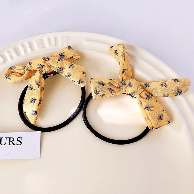 10/20/24 Pcs/Set Baby Girls Cute Cartoon Flower Scrunchies Rubber Bands Children Lovely Elastic Hair Bands Kids Hair Accessories Red-2 Pcs
