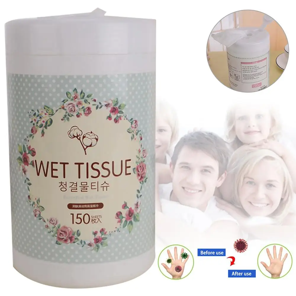 

150Pcs Non-Alcoholic Disinfecting Wipes Disposable Hand Wipes Skin-Friendly Cleaning Bacteria Disinfection Pad Cotton Pieces