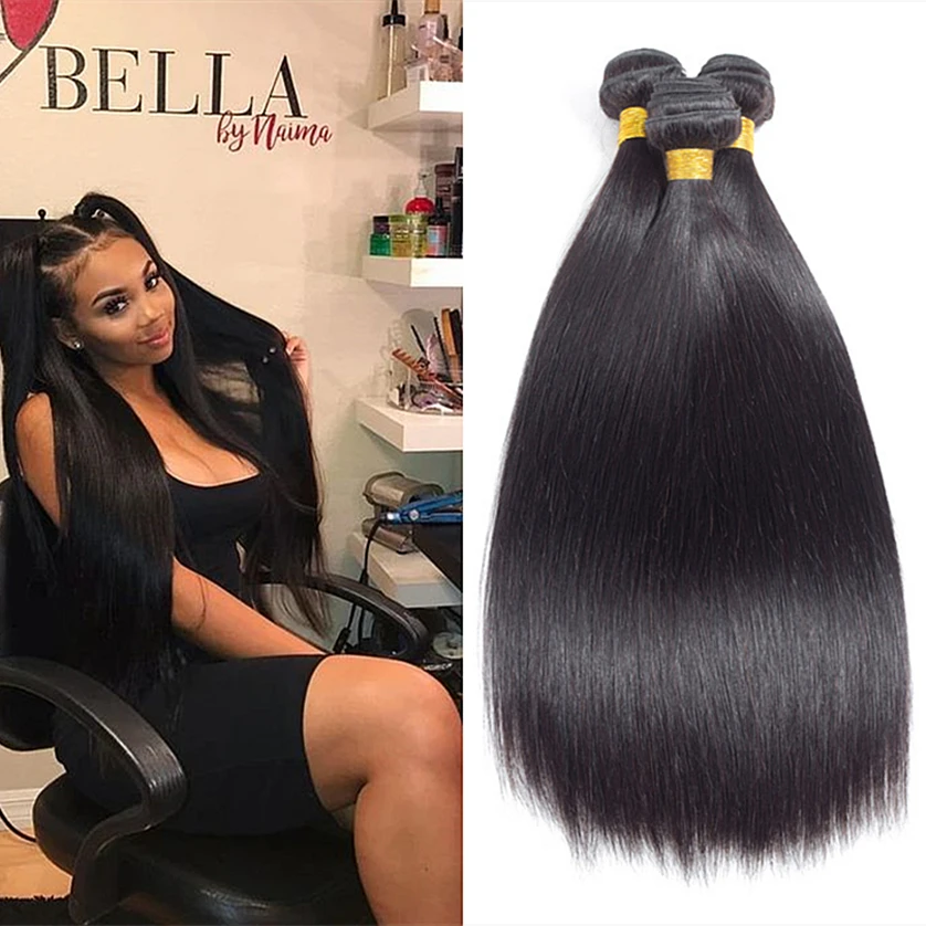 

Royal Impression Brazilian Straight Hair Bundles 100% Remy Human Hair Extension Natural Color 1/3/4 Bundles Straight Hair Weave