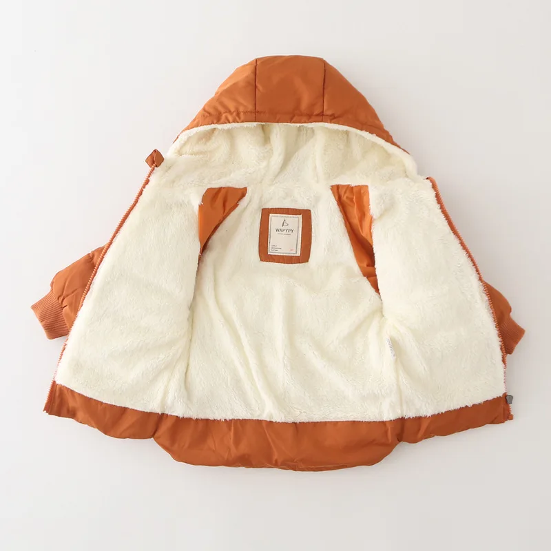 Winter Children Parkas 24M-8Y European Style Boys Girls Warm Outerwear Hooded Coats for Girls Boys Winter Jacket Coats Winter
