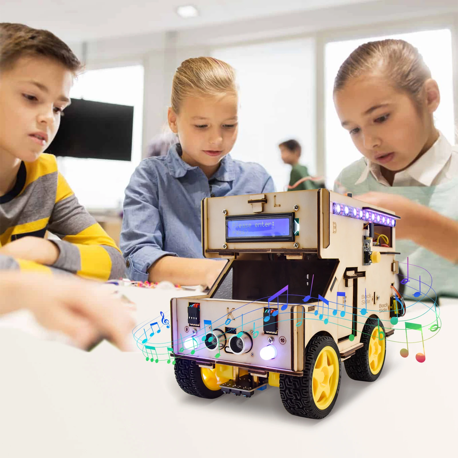 Kit Robô carro-casa STEAM (Android/IOS) Arduino Keyestudio – ABC