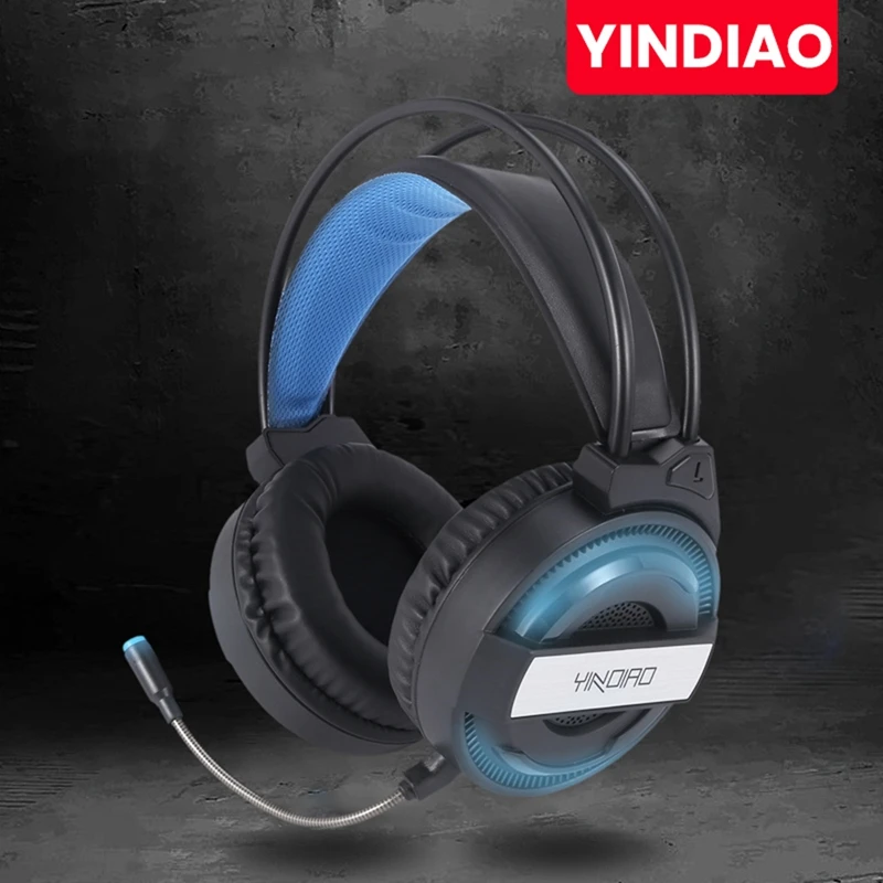 YINDIAO Q3 Headset Wired USB Gaming Headset with Microphone Sound Card Suitable for Laptop