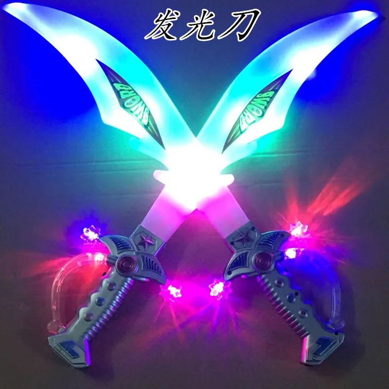 

Shining Band Knife Sound of Fighting 58 Cm Large Size Paint Spraying Knife Sound Making Knife Electric Toys Stall Hot Selling