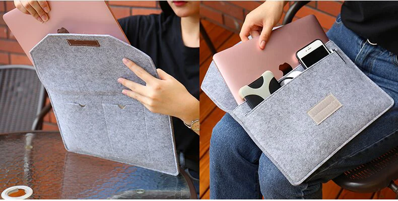 Шерстяной фетровый карман для ноутбука сумка для Macbook Air 13 чехол 11 12 Pro 15 Touch Bar чехол для Xiaomi Mi notebook 13,3 15,6
