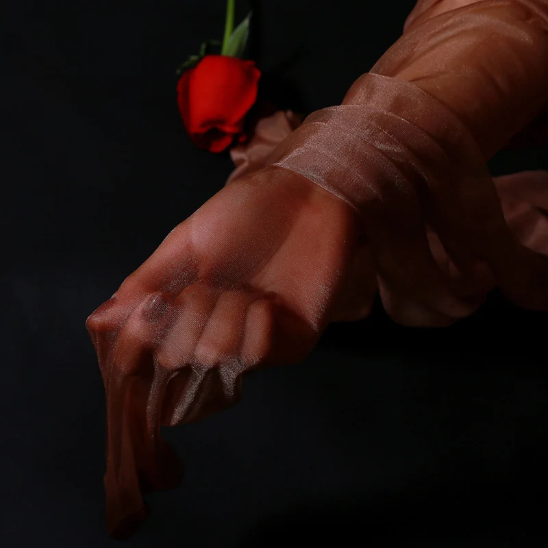 Öl Glänzende Nicht-elastische Oberschenkel Hohe Strümpfe Für Strumpfbänder Gürtel Frauen Sexy Transparent Intime Unterwäsche 10D Ultra Dünne Medias – Detail 7