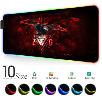

League of legends RGB Mouse Pad Black and red Gamer Accessories Large LED MousePad PC Gaming with Backlit computer Mause Carpet