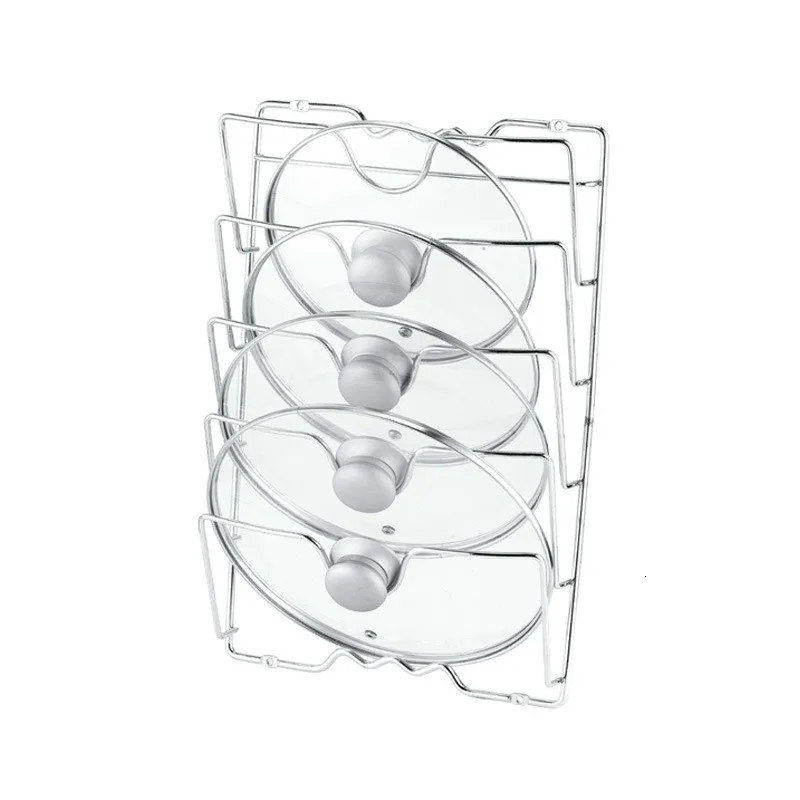

Kitchen Wall Hanging Pan Lid Frame Five Layer Lid Holder Pot Covers Storage Rack Tools Drying Kitchen Accessories organizer