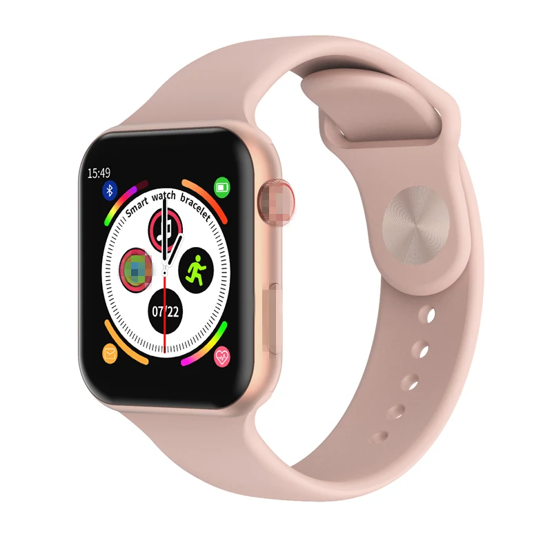 PK Apple Watch, размер 1:1 IWO 9 10 IWO 8 Lite, умные часы серии 4, умные часы ЭКГ, спортивные часы, пульсометр для IOS Android - Цвет: Розовый