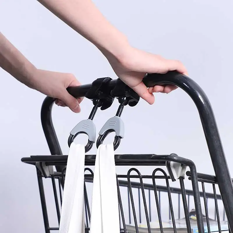 

2PCS 360 Degree Rotating Stroller Hook Stroller Hook Stroller Accessories For Outdoor Stroller Hook Plastic For Picnic