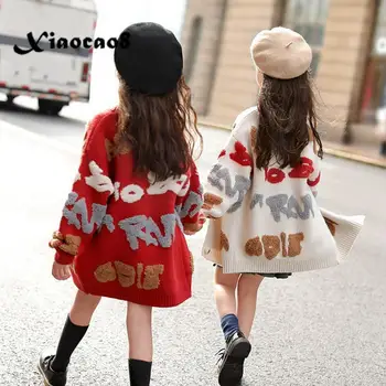 

New Fashion Teenage Girls Sweater Coats Kids Thicken Warm Jackets Outerwear Clothing High Grade Children Fall Winter Coat Girls