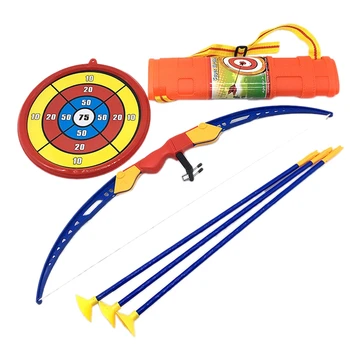 

Children's Bow and Archery Set At Home Outdoor Game with 3 Sucker Archery and Bullseye
