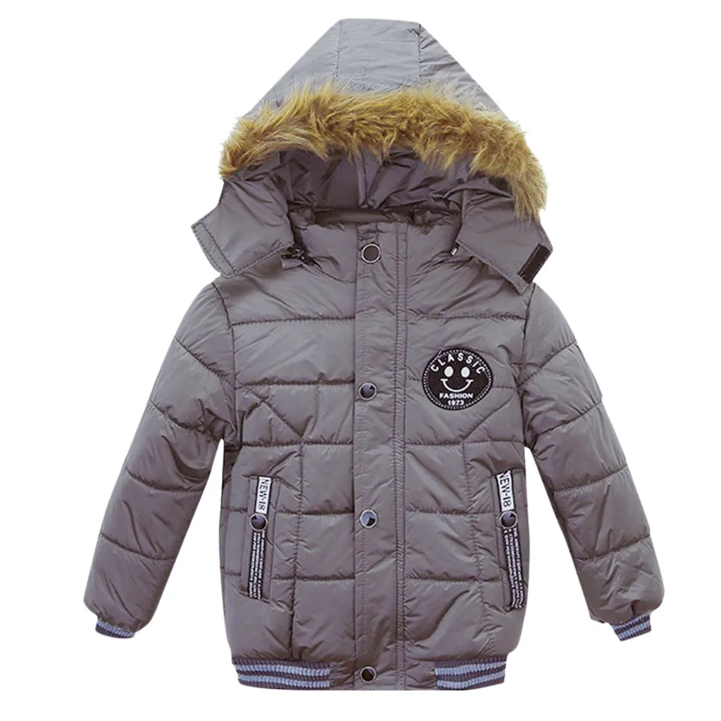 Coat Children Winter Jacket Coat Boy Jacket Warm Hooded Kids Clothes Zipper Pocket Coat Casual Outerwear Autumn Winter Overcoat