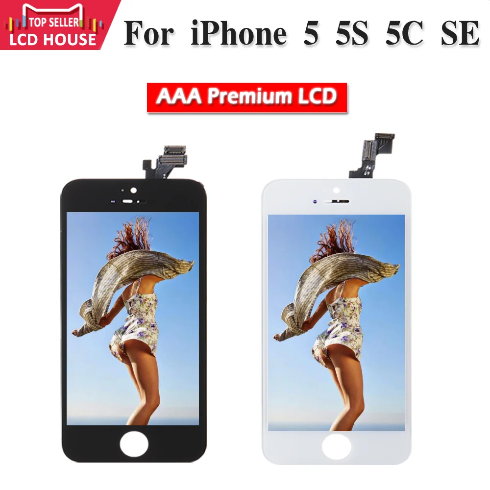 AAA +++ ЖК дисплей для iPhone 5 5S 5C SE сменный сенсорный экран без битых пикселей +