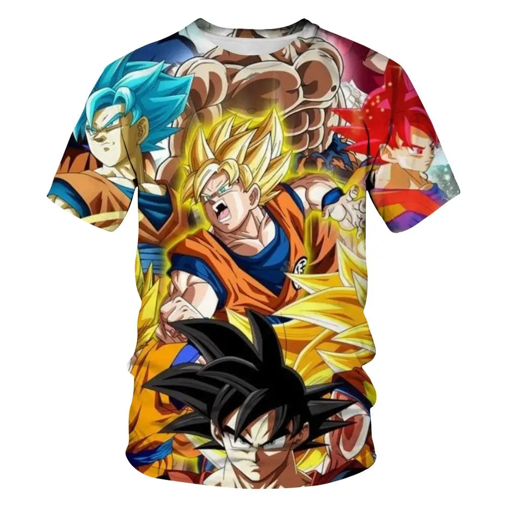 

The first release of the new summer dragon ball Z 3D boy T-shirt for men and women universal short sleeve casual Japanese anime