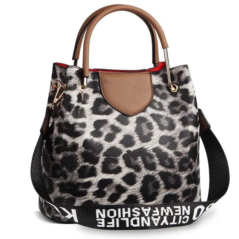 

Ougger Small Shoulder Bag Female High Quality Handbags Fashion Style Black PU Bucket Bag with Letter for Shopping