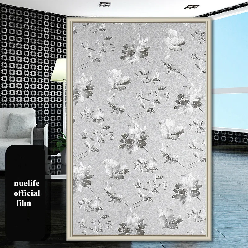 Nuelife Pel cula Decorativa Para Ventana De Vidrio Patr n De Peon a 3D 