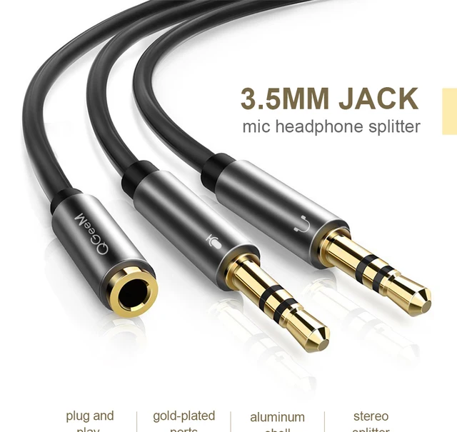 Jojolion 1 Cavo Splitter Audio 3,5 Mm A Y - Da 1 Donna A 2 Maschi, Per Cuffie E Microfono, 15 Cm Cavo Y Jack 3.5 Mm Per Cuffie Microfono Splitter Stereo - Foto 4